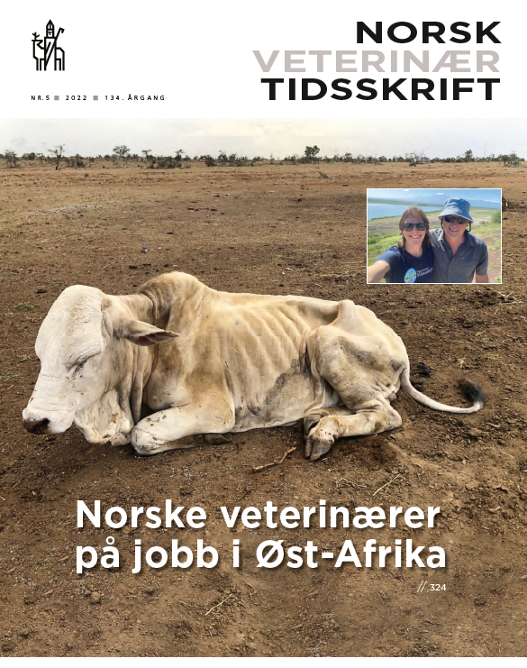 Faksimile av forsiden til Norsk veterinærtidsskrift nr. 5-2022