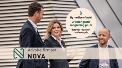 Tre advokater fra advokatfirmaet Nova